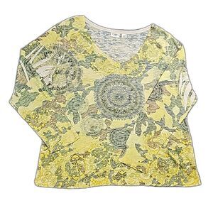 CATO Women's Thermal Top Size 18/20 Sublimination Print Long Sleeve Lightweight